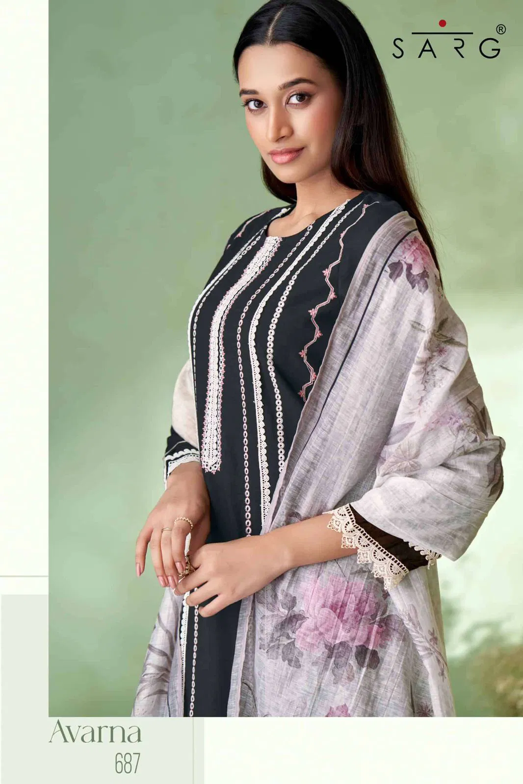 Avarna By Sahiba Linen Dyed With Heavy Embroidery Dress Material Wholesale Price In Surat